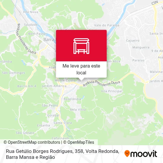 Rua Getúlio Borges Rodrigues, 358 mapa