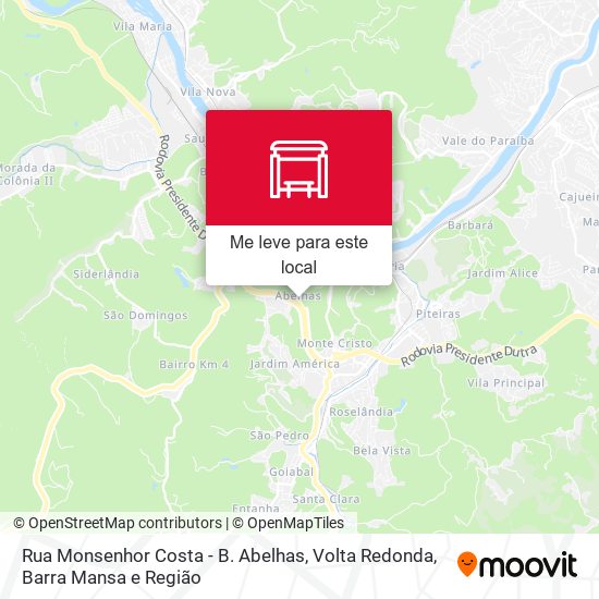 Rua Monsenhor Costa - B. Abelhas mapa