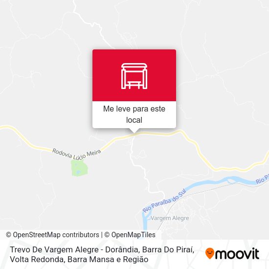Trevo De Vargem Alegre - Dorândia, Barra Do Piraí mapa