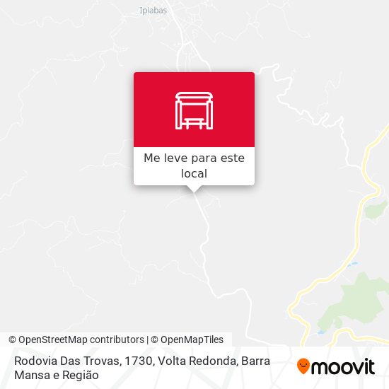 Rodovia Das Trovas, 1730 mapa