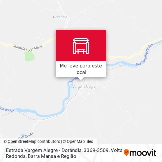 Estrada Vargem Alegre - Dorândia, 3369-3509 mapa
