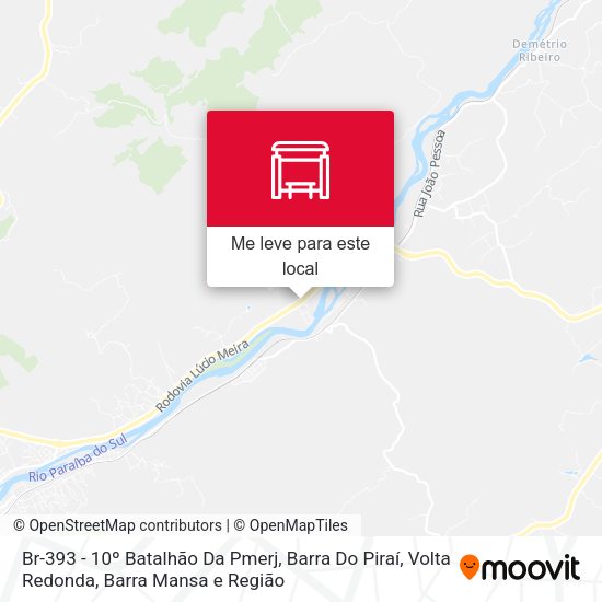Br-393 - 10º Batalhão Da Pmerj, Barra Do Piraí mapa