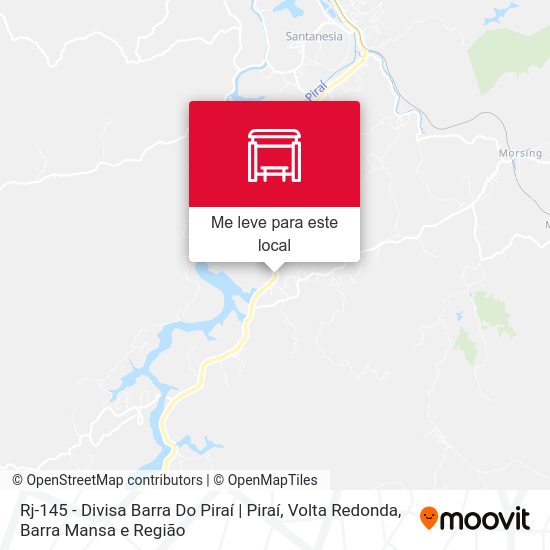 Rj-145 - Divisa Barra Do Piraí | Piraí mapa