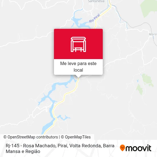 Rj-145 - Rosa Machado, Piraí mapa