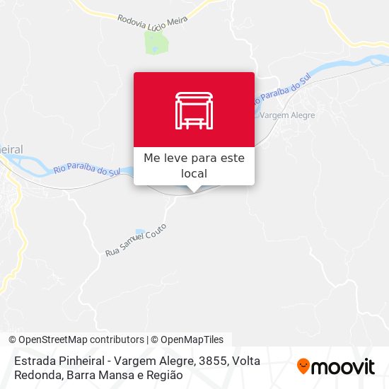 Estrada Pinheiral - Vargem Alegre, 3855 mapa