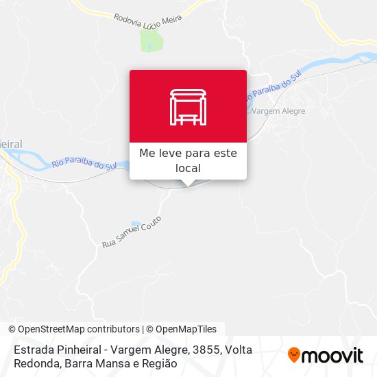 Estrada Pinheiral - Vargem Alegre, 3855 mapa