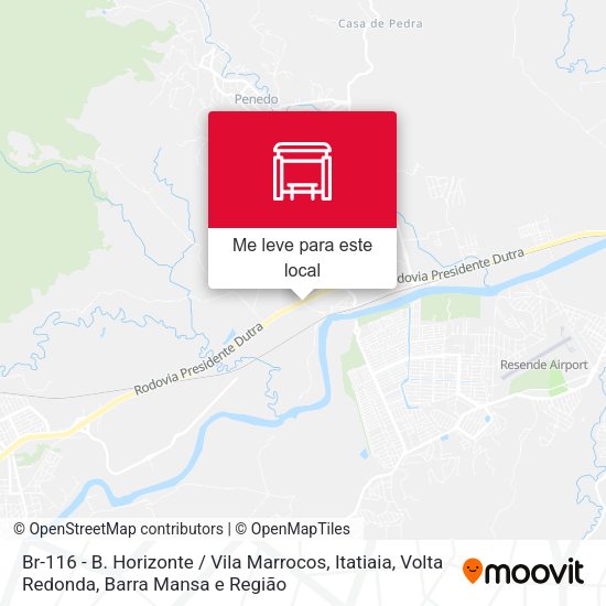 Br-116 - B. Horizonte / Vila Marrocos, Itatiaia mapa