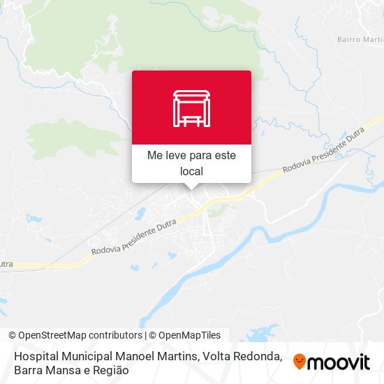 Hospital Municipal Manoel Martins mapa