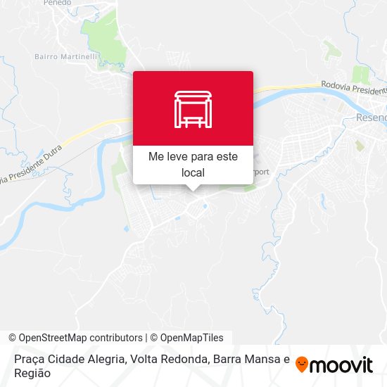 Praça Cidade Alegria mapa
