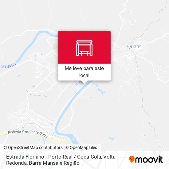 Estrada Floriano - Porto Real / Coca-Cola mapa