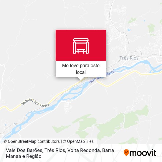 Vale Dos Barões, Três Rios mapa