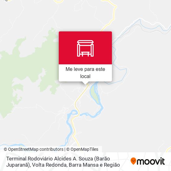Terminal Rodoviário Alcides A. Souza (Barão Juparanã) mapa