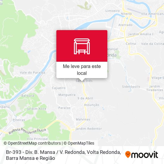 Br-393 - Div. B. Mansa / V. Redonda mapa