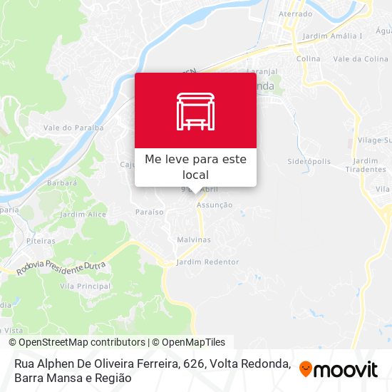 Rua Alphen De Oliveira Ferreira, 626 mapa