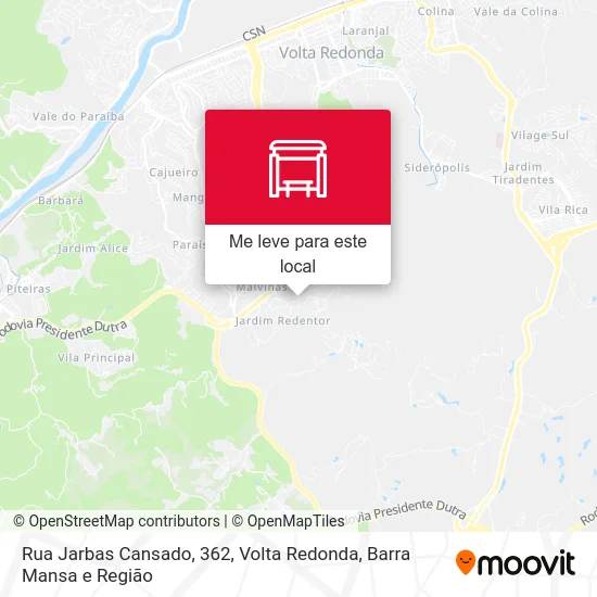 Rua Jarbas Cansado, 362 mapa