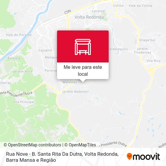 Rua Nove - B. Santa Rita Da Dutra mapa