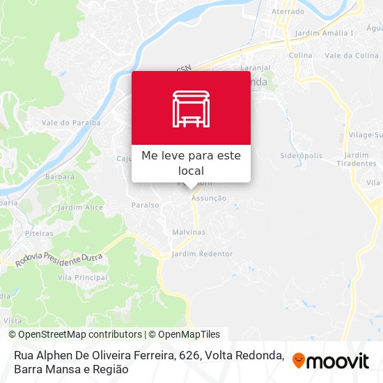 Rua Alphen De Oliveira Ferreira, 626 mapa