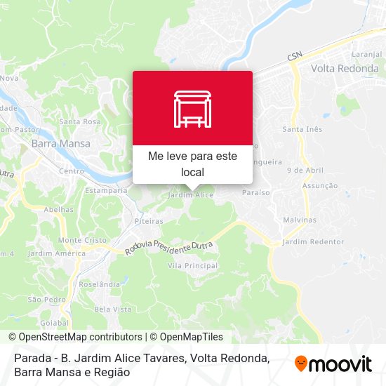 Parada - B. Jardim Alice Tavares mapa