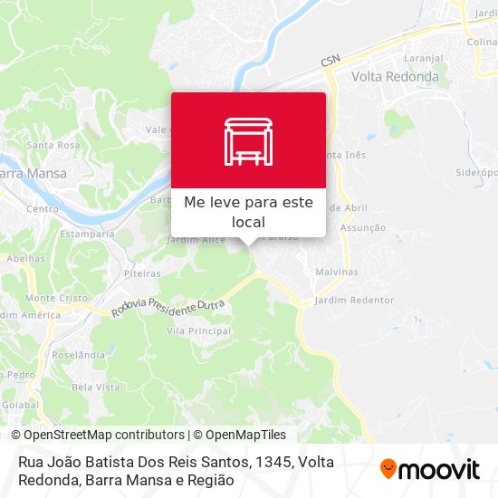 Rua João Batista Dos Reis Santos, 1345 mapa