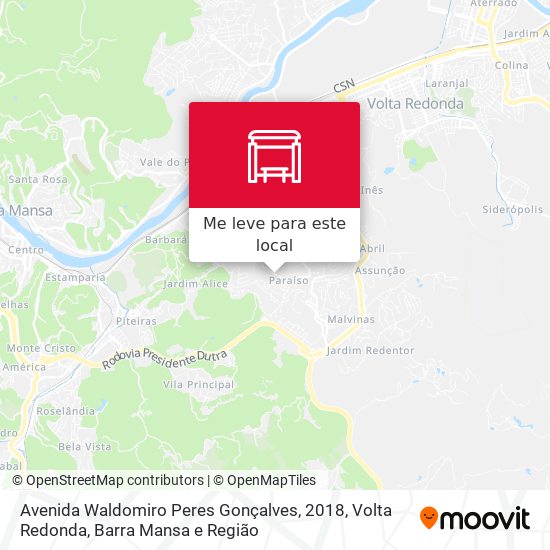 Avenida Waldomiro Peres Gonçalves, 2018 mapa