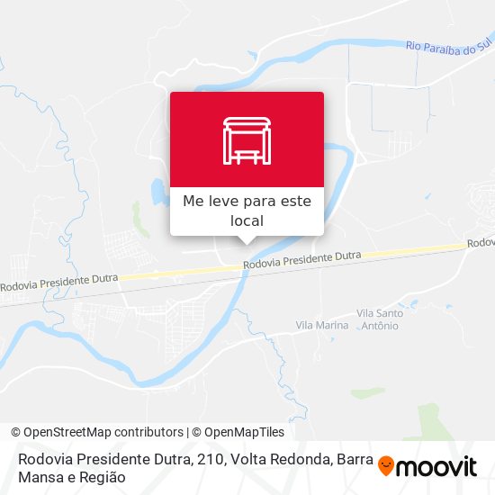 Rodovia Presidente Dutra, 210 mapa