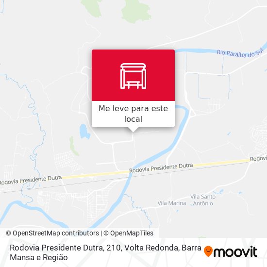 Rodovia Presidente Dutra, 210 mapa