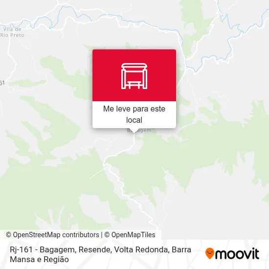 Rj-161 - Bagagem, Resende mapa