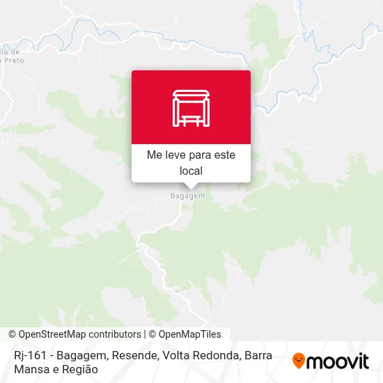 Rj-161 - Bagagem, Resende mapa