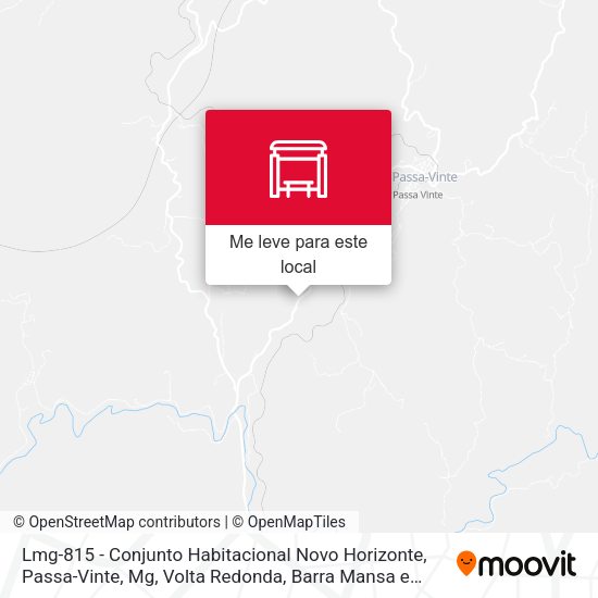 Lmg-815 - Conjunto Habitacional Novo Horizonte, Passa-Vinte, Mg mapa