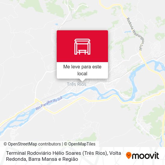 Terminal Rodoviário Hélio Soares (Três Rios) mapa