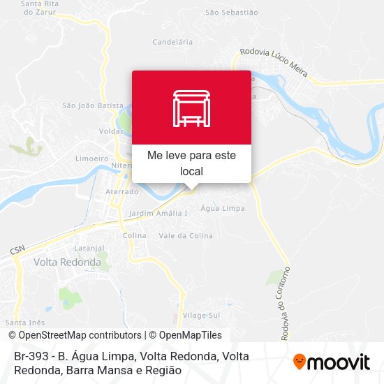 Br-393 - B. Água Limpa, Volta Redonda mapa