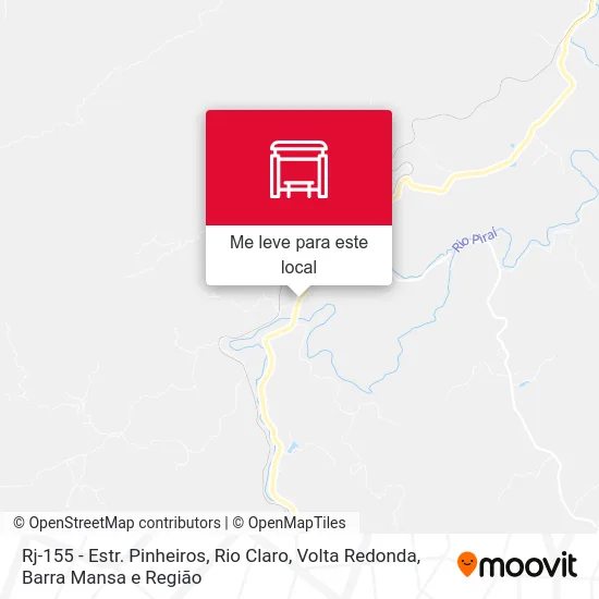 Rj-155 - Estr. Pinheiros, Rio Claro mapa
