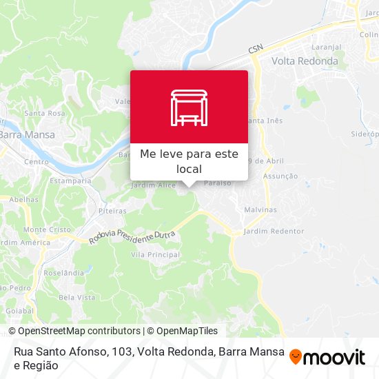 Rua Santo Afonso, 103 mapa