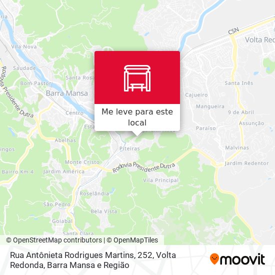 Rua Antônieta Rodrigues Martins, 252 mapa