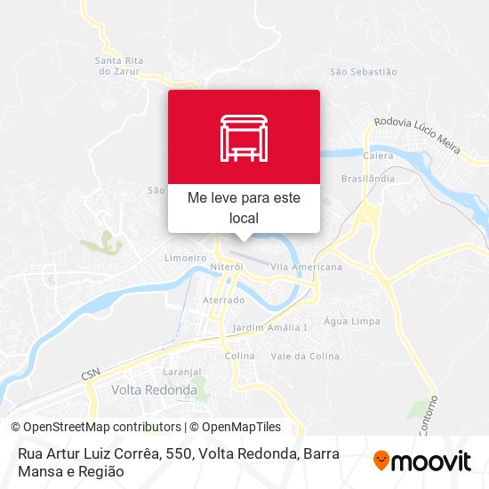 Rua Artur Luiz Corrêa, 550 mapa