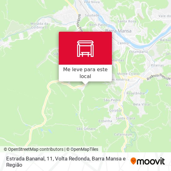 Estrada Bananal, 11 mapa