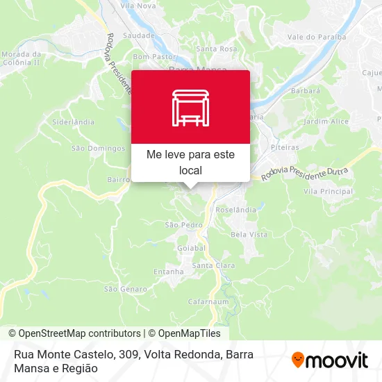 Rua Monte Castelo, 309 mapa