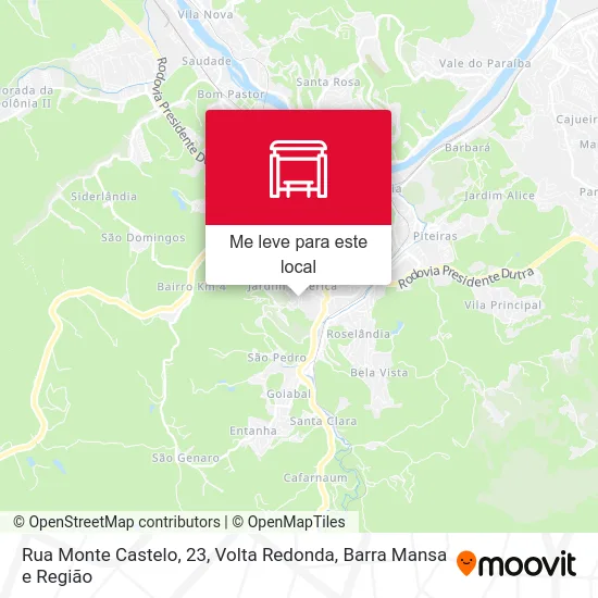 Rua Monte Castelo, 23 mapa