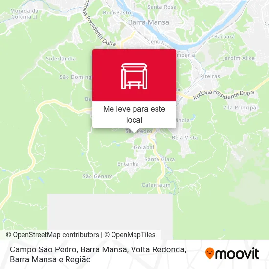 Campo São Pedro, Barra Mansa mapa