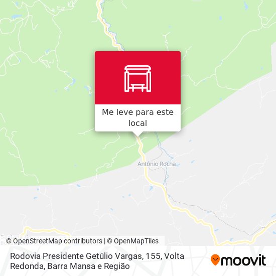 Rodovia Presidente Getúlio Vargas, 155 mapa