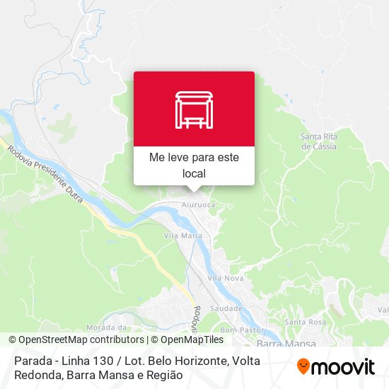 Parada - Linha 130 / Lot. Belo Horizonte mapa