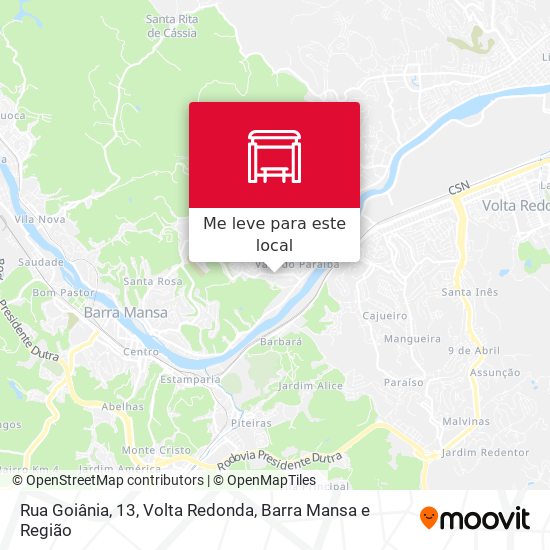 Rua Goiânia, 13 mapa