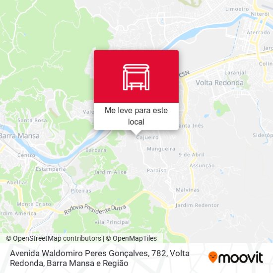 Avenida Waldomiro Peres Gonçalves, 782 mapa