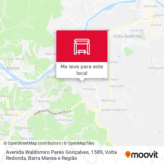 Avenida Waldomiro Peres Gonçalves, 1589 mapa