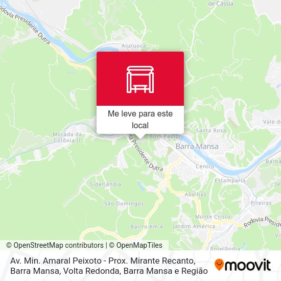 Av. Min. Amaral Peixoto - Prox. Mirante Recanto, Barra Mansa mapa