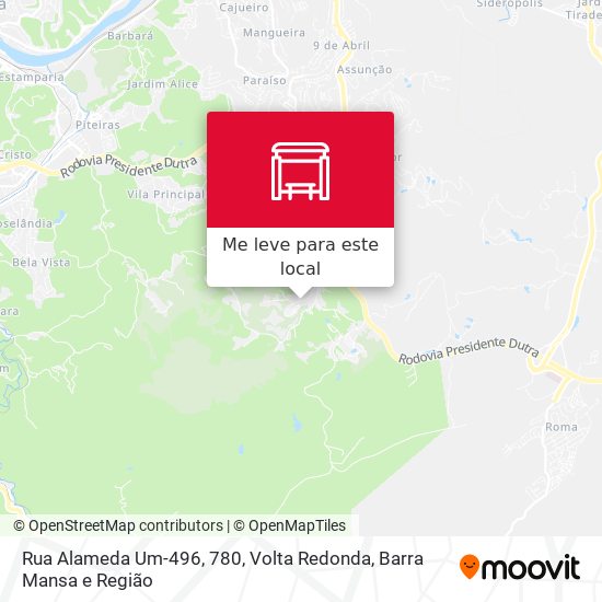 Rua Alameda Um-496, 780 mapa