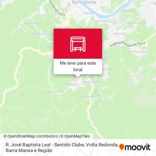 R. José Baptista Leal - Sentido Clube mapa