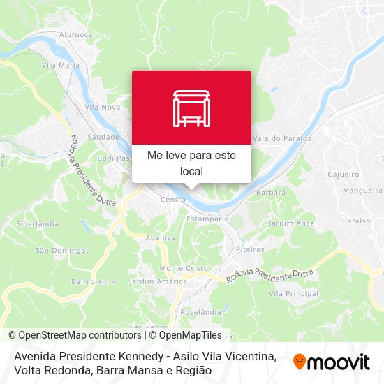 Avenida Presidente Kennedy - Asilo Vila Vicentina mapa