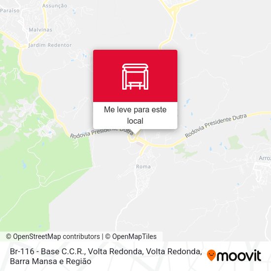 Br-116 - Base C.C.R., Volta Redonda mapa