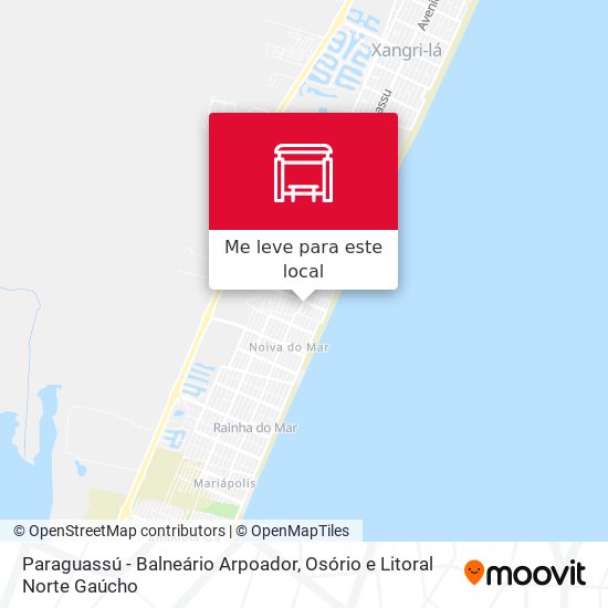 Paraguassú - Balneário Arpoador mapa